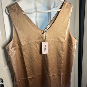 Women's Tan Sleeveless Top